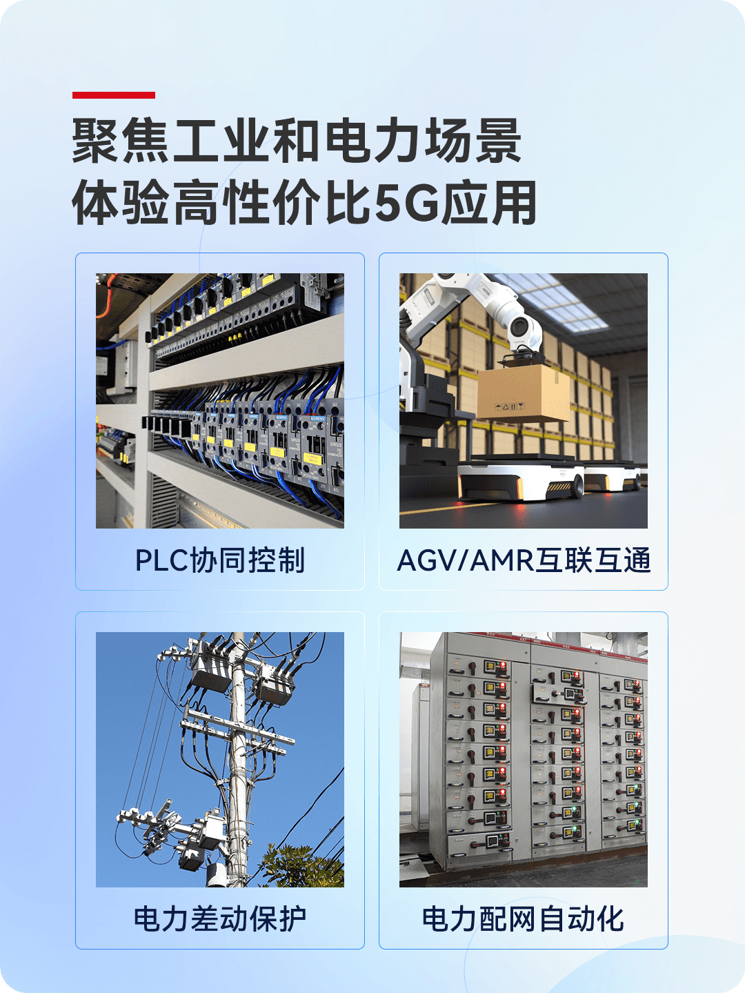 PLC协同控制 AGV/AMR互联互通 电力差动保护 电力配网自动化
